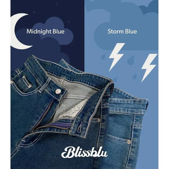 High-Waist Wide-Leg Jeans Premium Denim Straight Fit Petite Plus Sizes - Picture 8 of 8